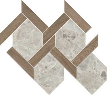 Декор Breccia Paradiso Intreccio Silver (106804) 51.8x46 от DUE-G Ceramiche (Италия)
