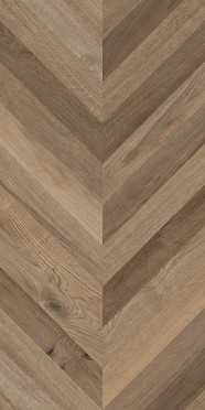 Керамогранит Wood Lux Walnut Chevron M коричневый матовый карвинг 60x120 от Laparet