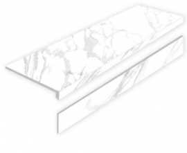 Фронтальная ступень STATUARIO CALIPSO MATT с подступенником 32x120 от Staro (Индия)